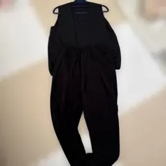 ブラック ノースリーブ パンツセットアップ