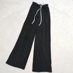 SHEIN ワイドパンツ フレアパンツ ブラック XS シーイン