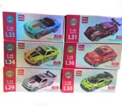 パワーダイキャストミニスポーツカーコレクション1:64 16台