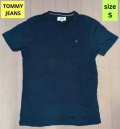 TOMMY JEANS ブラック Vネック Tシャツ 　size:S