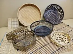竹籠5点と簾3点