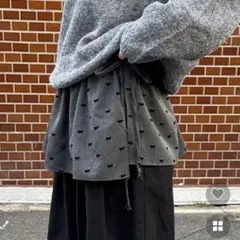 nugu sep19リボンドットレイヤードラップスカート