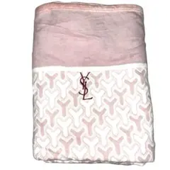 YSL イヴ・サンローラン 綿毛布 / ピンク