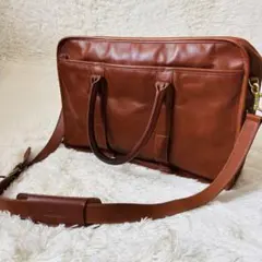 オールドCOACH ブラウンレザー ヴィンテージビジネスバッグ - メルカリ