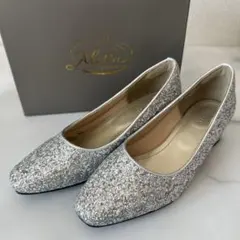 新品　ALETTA アレッタ　究極のプレーンパンプス 23cm シルバー