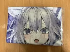 猫又おかゆメン限グッズ抱き枕カバー、アイマスク、スリッパ、ブランケット四点セット