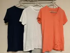 Ronherman 8100 ダメージ加工ポケットTシャツ 3着セット XSのサムネイル