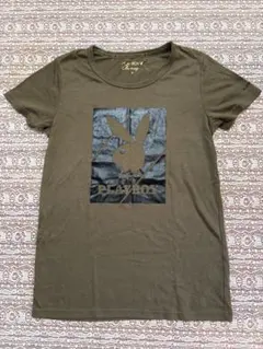 PLAYBOY BUNNY 半袖 Tシャツ カーキ Mサイズのサムネイル