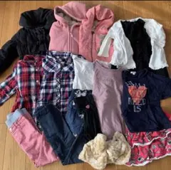 女の子 冬物 長袖 まとめ売り 14点 100cm 110cm