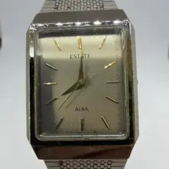 SEIKO ALBA ESTATE 腕時計 V801-5100 スクエアシルバー