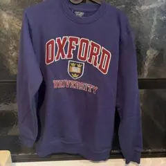 oxford universityロゴスウェット トレーナー ネイビー 裏起毛
