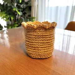 麻紐のバスケット（3号鉢カバー・小物入れ）生成り