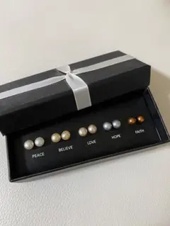 パールピアスセット 6個 メッセージ付き