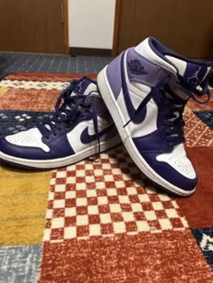 Nike Air MIDカットスニーカー パープル/ホワイト