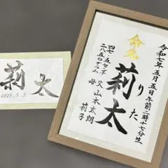 A4サイズ手書きオーダー命名書 只今2Lサイズ’アート命名書プレゼント付き