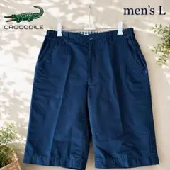 CROCODILE メンズ ハーフパンツ ネイビー Lのサムネイル