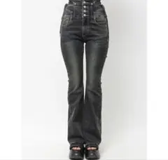 Lumignon ルミニョン LL ribbon flare denim M Lumignon ルミニョン LL ribbon flare denim M - メルカリ