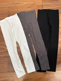 h&Mキッズレギンス 3点セット ドット柄