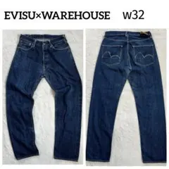 EVISU×WAREHOUSE コラボデニム カモメ W32 Gパン ✨希少品のサムネイル