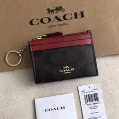 新品 COACH コーチ 定価23,100円 コイン パス IDケース 財布