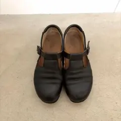 nakamura Tストラップ レザーシューズ キップレザー　黒のサムネイル