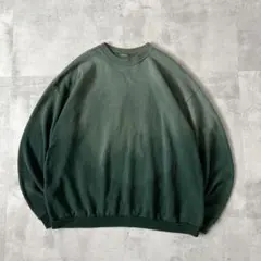 BoroSweat　鬼フェード　ボロ スウェット　褪色 グラデーション　グリーン