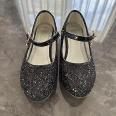 ブラック グリッター シューズ　20cm