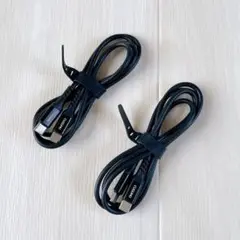 【2本セット】USB C/Type C to Type C ケーブル 1M 黒