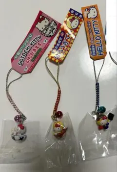 【新品未使用】ハローキティ ご当地限定食べ物ストラップセット3点セット