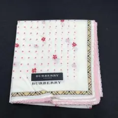 BURBERRY 花柄ドット ハンカチ