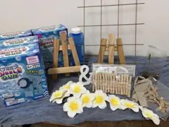 ウェルカムスペースセット 木製イーゼル　バブルガン4個　ミールへーデン