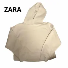 ZARA クリーム色 フード付きパーカー