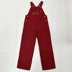 ミキハウス　サロペット　オーバーオール　130　赤色　美品　miki house