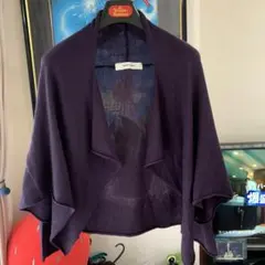 パープル カーディガン