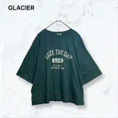 a3999 グラシア Tシャツ 緑 M ロゴプリント 新品 タグ付き UVカットのサムネイル