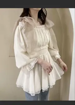 one after another NICE CLAUPリボンチュールチュニック