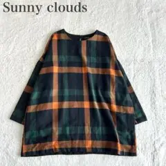 サニークラウズ 美品 ブランケットなチュニック ポケット オーバーサイズ 長袖