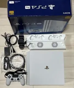 SONY PS4 Pro 1TB ホワイト 本体　+充電器&スタンドセット