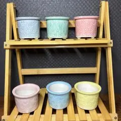 021104 6個セット　多肉植物　鉢　ミニ鉢　陶器植木鉢　盆栽鉢　豆鉢