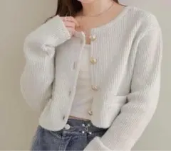 chico ラメジャケットショートカーディガン