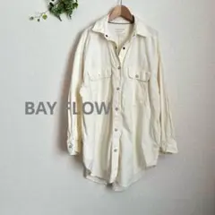 《美品》BAY FLOW ベイフロー　シャツ　コットンツイルBIGシャツ　長袖