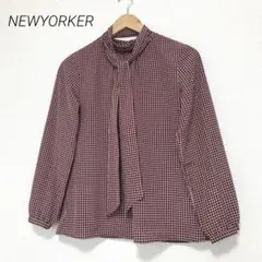 NEWYORKER ニューヨーカー　ボウタイリボン付き　ブラウス