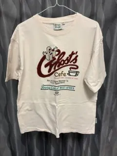 ヴィンテージ風 ゴースト刺繍Tシャツ / リンガーTシャツ