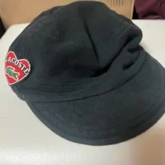 LACOSTE 黒 キャップ ハート型ロゴ
