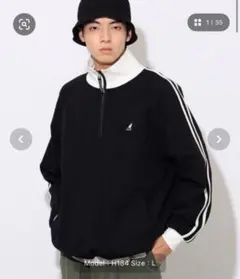 【美品】KANGOL / ハーフジップ スウェット
