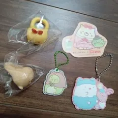 すみっコぐらし　一番くじ　ラバーキーホルダー　2022 コメダ　ステッカー　指輪