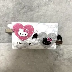 【即日発送】ハローキティ 天使キティ 悪魔キティ 前髪クリップ 2点セット