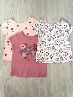 花柄・チェリー柄 Tシャツ 3枚セットのサムネイル