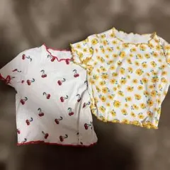 フリル付きTシャツ2枚セット