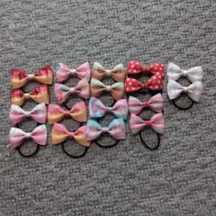 カラフルリボンヘアゴム9個セット